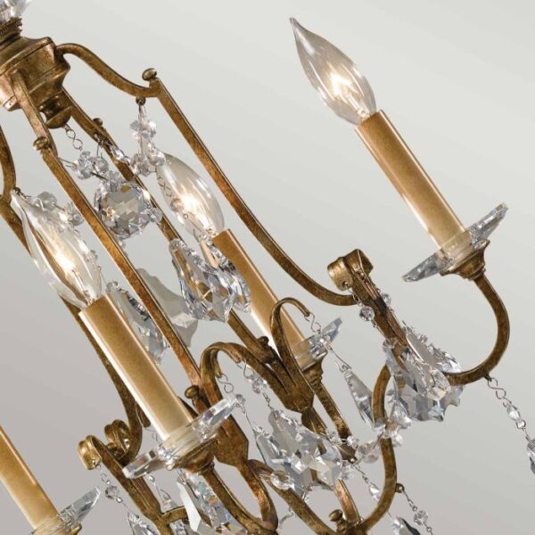 Valentina krystal chandelier i bronze-finish med 4 lyskilder - Image 2