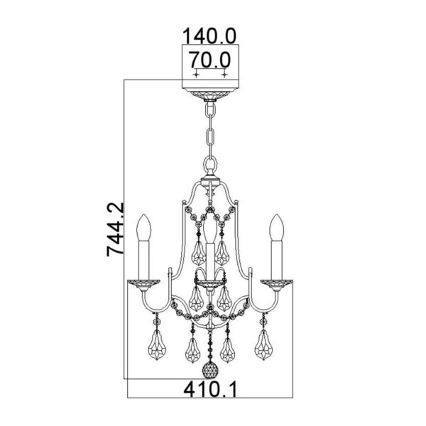 Valentina krystal chandelier i bronze-finish med 4 lyskilder - Image 10