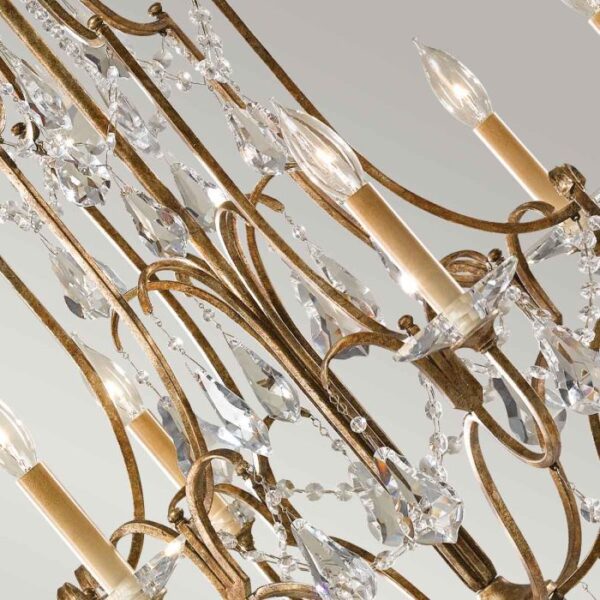 Valentina krystal chandelier i bronze-finish med 6 lyskilder - Image 9