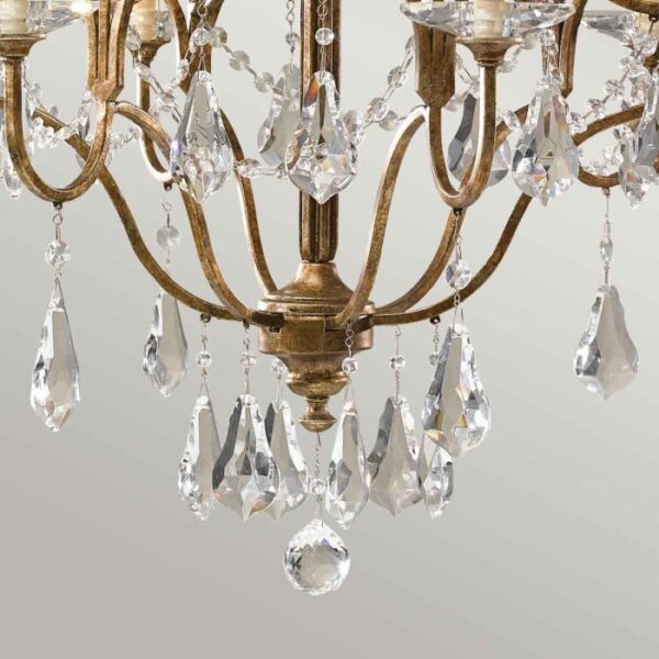 Valentina krystal chandelier i bronze-finish med 6 lyskilder - Image 7