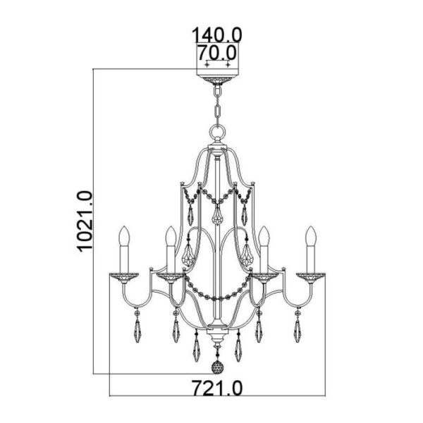 Valentina krystal chandelier i bronze-finish med 6 lyskilder - Image 13