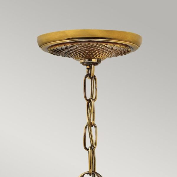 Plantation chandelier i poleret messing med 5 lyskilder - Image 2