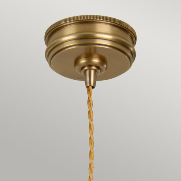 Douille lampe i kæde i antik messing - Image 2