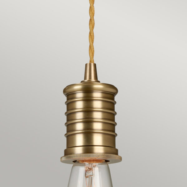 Douille lampe i kæde i antik messing - Image 3