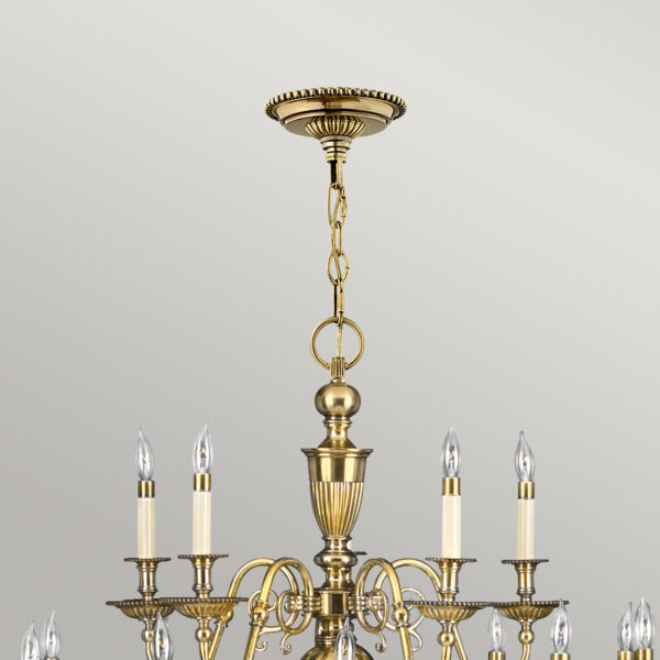 Cambridge messing lysekrone med 25 lyskilder - Image 3