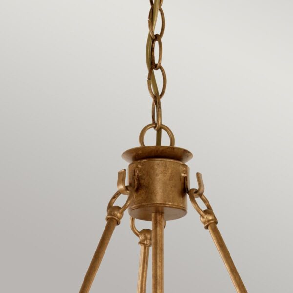 Windsor chandelier i patineret guld med 6 lyskilder - Image 4