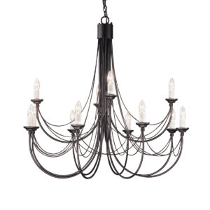 Carisbrooke Castle chandelier med 12 lyskilder