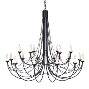 Carisbrooke Castle chandelier med 18 lyskilder