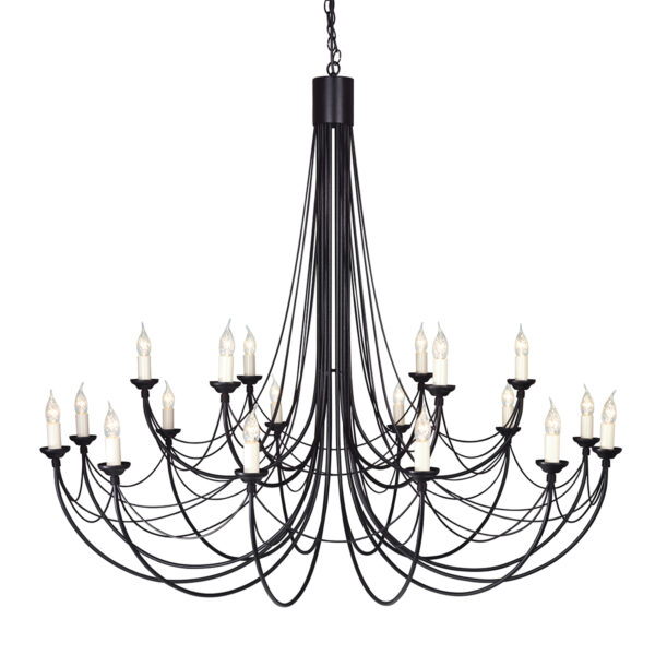 Carisbrooke Castle chandelier med 18 lyskilder
