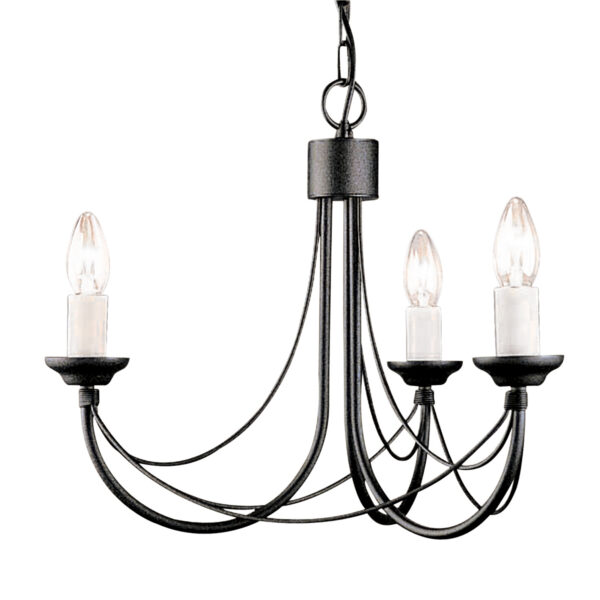 Carisbrooke Castle chandelier med 3 lyskilder