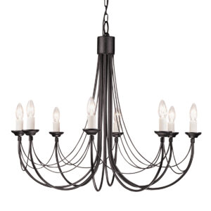 Carisbrooke Castle chandelier med 8 lyskilder