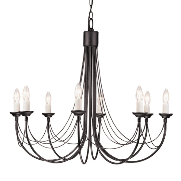 Carisbrooke Castle chandelier med 8 lyskilder