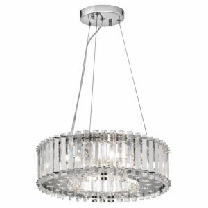 Krystal himmel rund chandelier krystallampe med 6 lyskilder