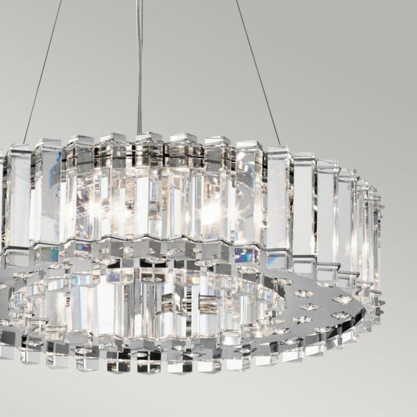 Krystal himmel rund chandelier krystallampe med 8 lyskilder - Image 6