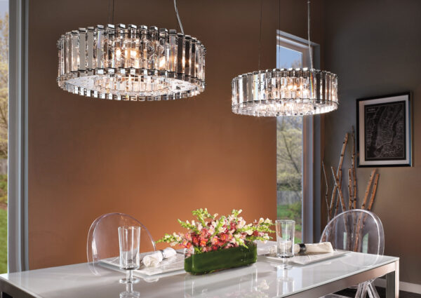 Krystal himmel rund chandelier krystallampe med 8 lyskilder - Image 3