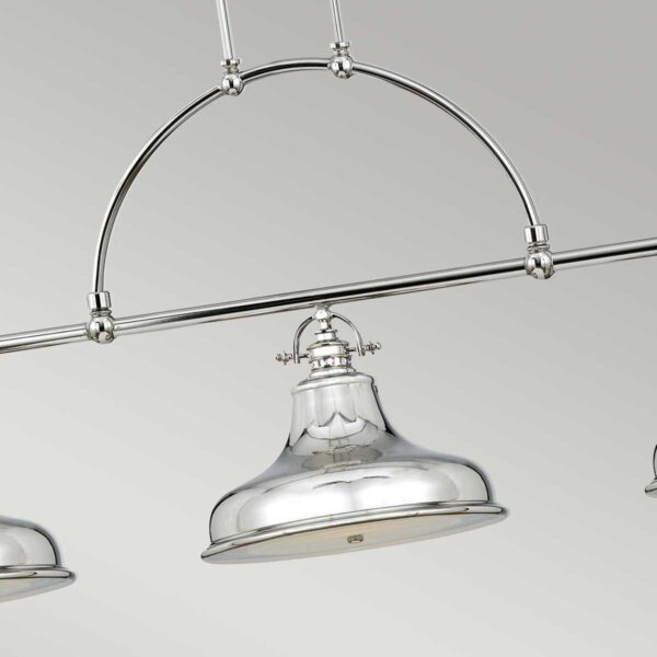 Emery bistrolampe i kejserligt sølv-finish med 3 lyskilder - Image 4