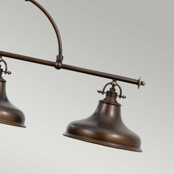 Emery M bistrolampe i patineret bronze-finish med 3 lyskilder - Image 6