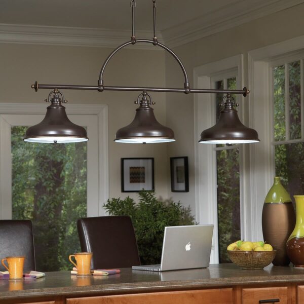 Emery M bistrolampe i patineret bronze-finish med 3 lyskilder - Image 2
