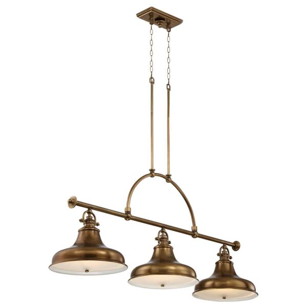 Emery bistrolampe i patineret messing-finish med 3 lyskilder - Image 8