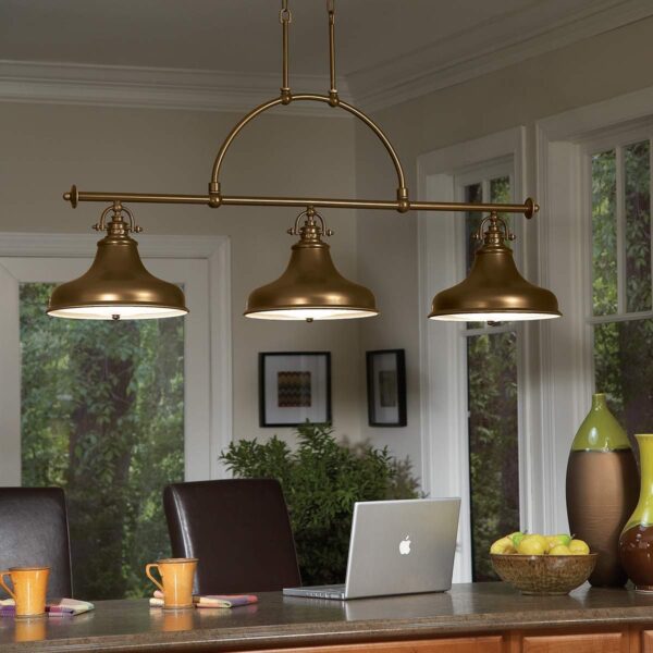 Emery bistrolampe i patineret messing-finish med 3 lyskilder - Image 2