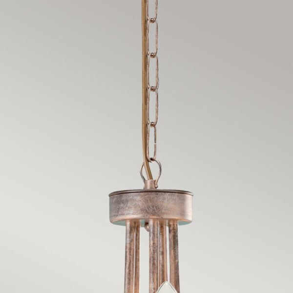 Christina chandelier i forgyldt sølv-finish med krystalglas og 3 lyskilder - Image 3