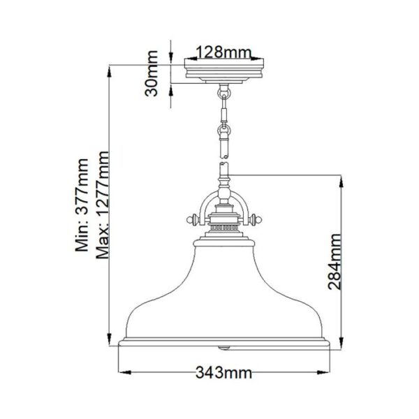 Emery M bistrolampe i patineret messing-finish - Image 7
