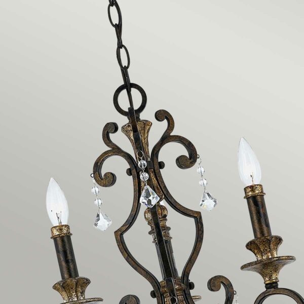Marquette krystal chandelier i antik finish med 3 lyskilder - Image 5