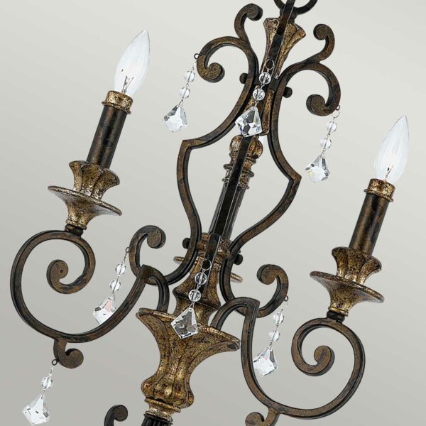 Marquette krystal chandelier i antik finish med 3 lyskilder - Image 4