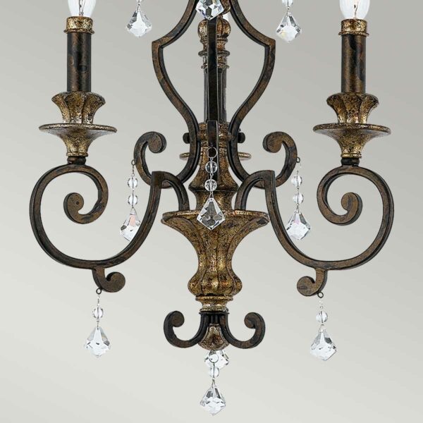 Marquette krystal chandelier i antik finish med 3 lyskilder - Image 3