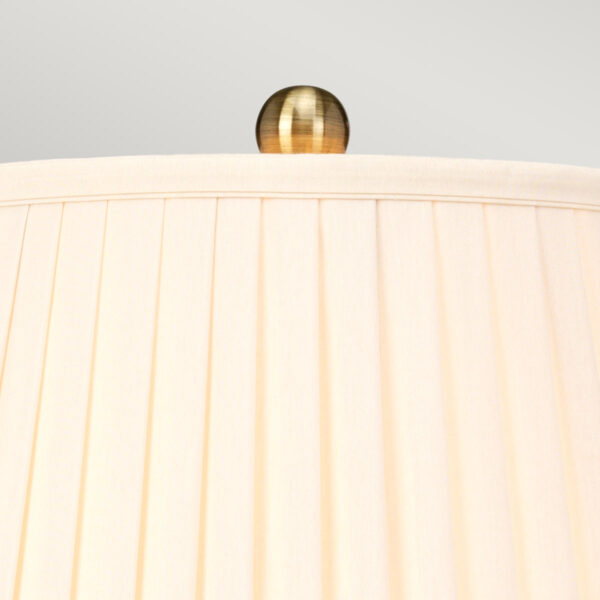 Arum orientalsk bordlampe i porcelæn i patineret grøn og creme med skærm - Image 2
