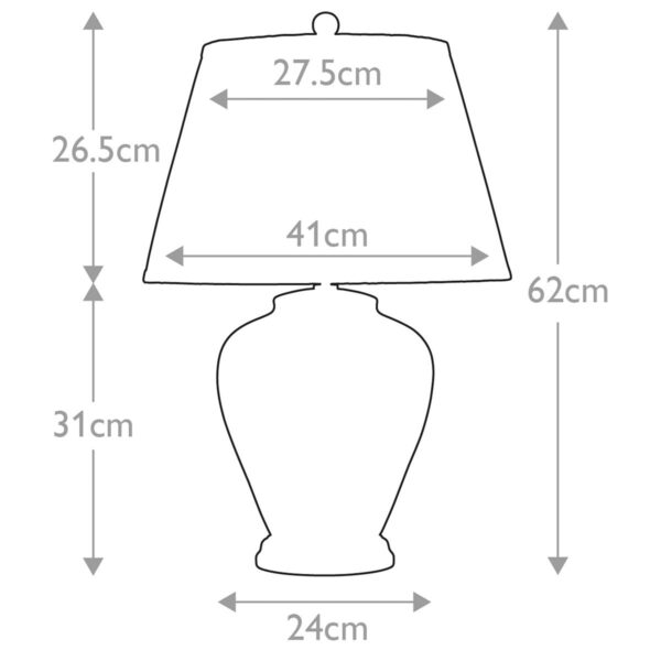 Løvfald orientalsk bordlampe i grålig porcelæn, med guldblade og creme med plisseskærm - Image 12