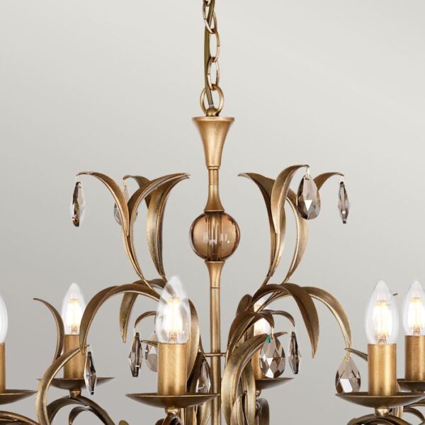 Lily chandelier i bronze-finish med 8 lyskilder - Image 4