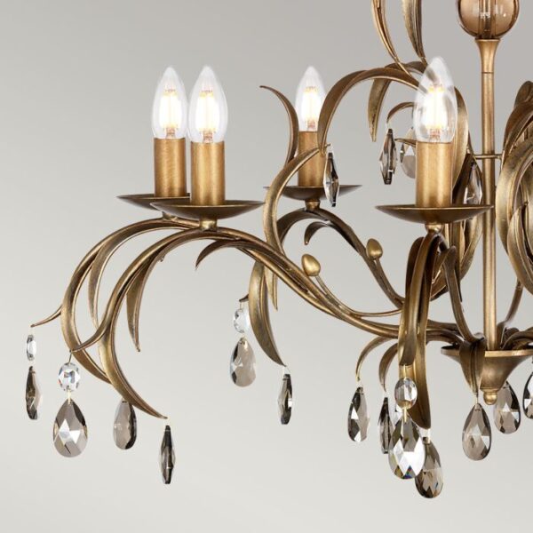 Lily chandelier i bronze-finish med 8 lyskilder - Image 5