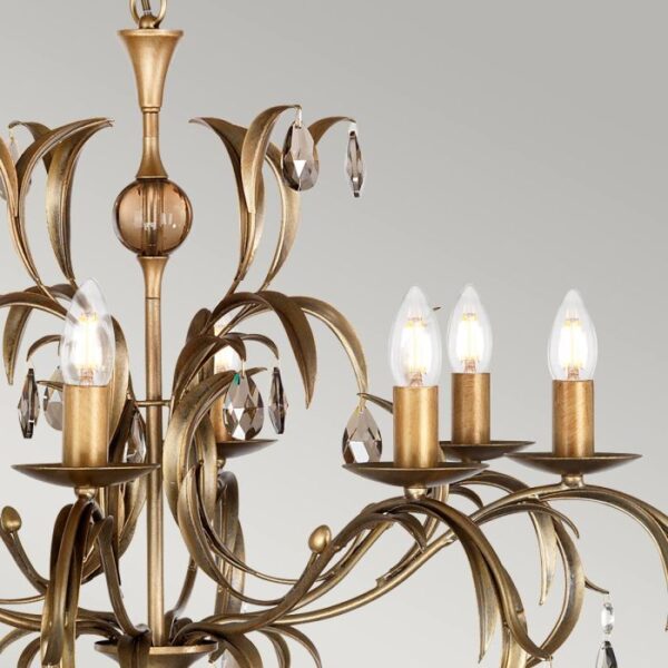 Lily chandelier i bronze-finish med 8 lyskilder - Image 3