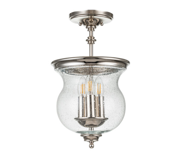 Hørsholm loftlampe eller chandelier i poleret nikkel-finish med 3 lyskilder - Image 4