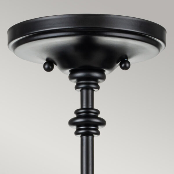 Hørsholm loftlampe eller chandelier i sort finish med 3 lyskilder - Image 6