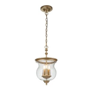 Hørsholm chandelier i messing-finish med 3 lyskilder