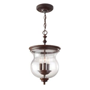 Hørsholm chandelier i antik bronze-finish med 3 lyskilder