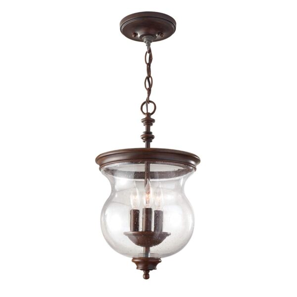 Hørsholm chandelier i antik bronze-finish med 3 lyskilder