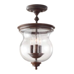 Hørsholm loftlampe i antik bronze-finish med 3 lyskilder