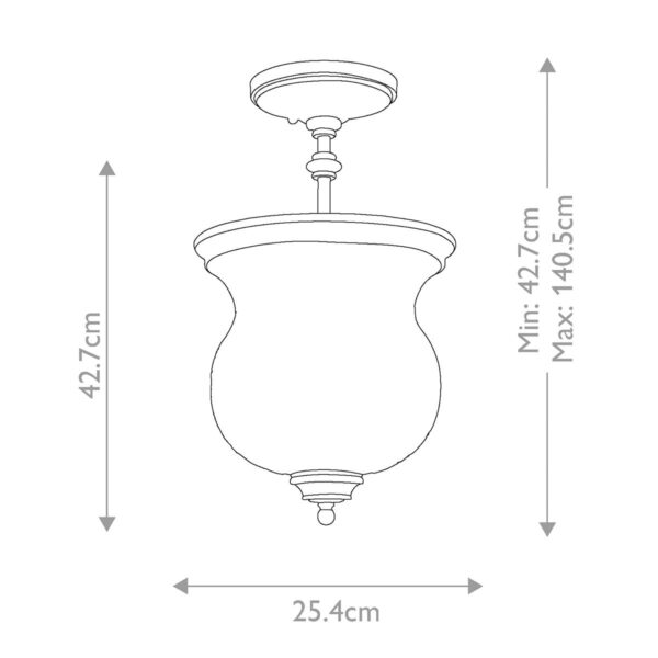 Hørsholm loftlampe i antik bronze-finish med 3 lyskilder - Image 7