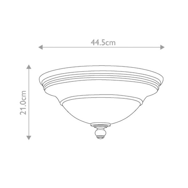 Vedbæk loftlampe i antik bronze-finish med ravfarvet glas og 3 lyskilder - Image 5