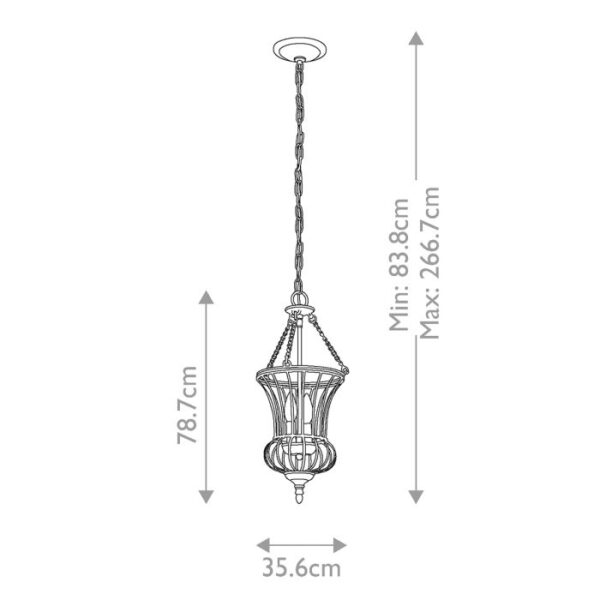 Charlottenlund chandelier i forgyldt sølv-finish med 2 lyskilder - Image 9