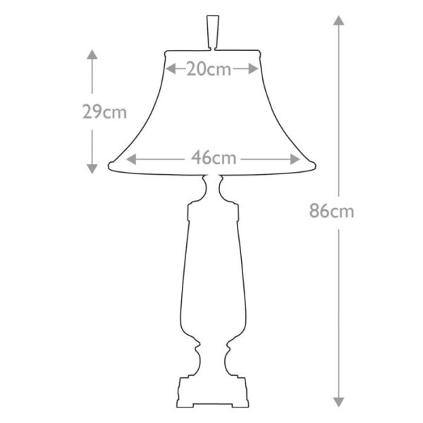 Monteverde bordlampe i keramik, antik messing-finish og empire karamel silkeskærm - Image 7