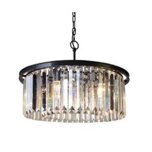 Fredensborg chandelier dobbelt krystalcirkel med 6 lyskilder