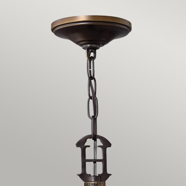 Espergærde chandelier i antik bronze-finish med organzaskærme og 3 lyskilder - Image 3