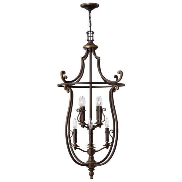 Espergærde chandelier i antik bronze-finish med 8 lyskilder