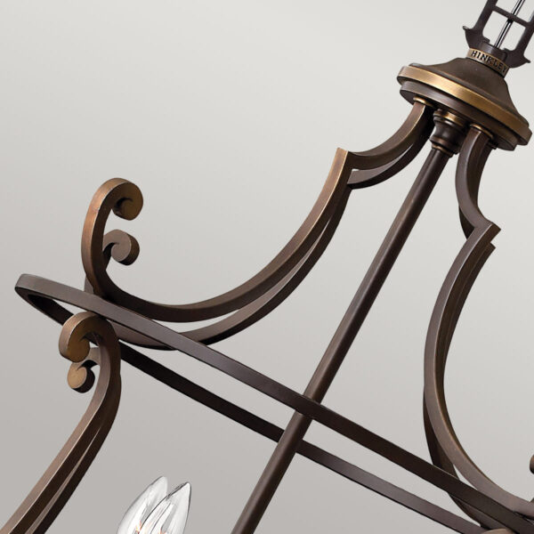 Espergærde chandelier i antik bronze-finish med 8 lyskilder - Image 3