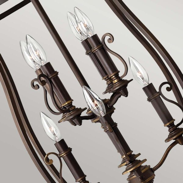 Espergærde chandelier i antik bronze-finish med 8 lyskilder - Image 4