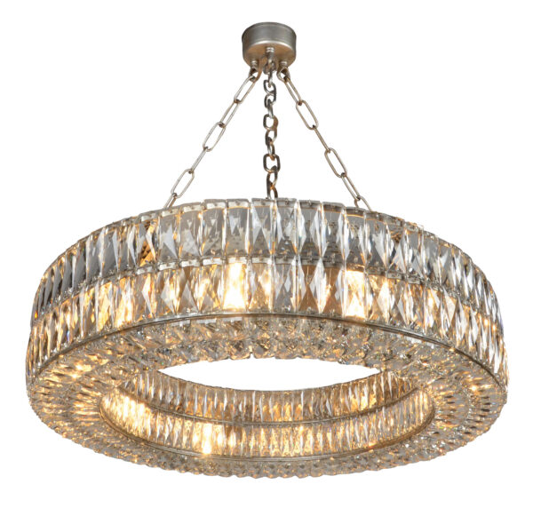 Frederiksberg S chandelier krystalcirkel med 8 lyskilder